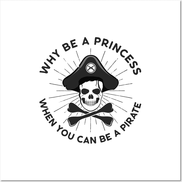 Princess vs Pirate Wall Art by NomesInk